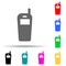 Portable radio multi color style icon. Simple thin line, outline vector of web icons for ui and ux, website or mobile