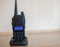 Portable radio transceiver. Portable CB Radio. Handheld walkie talkie