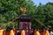 Portable shrine at Jidai Matsuri parade, Japan.