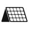 Portable solar panel icon simple vector. Converter cell