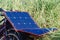 Portable solar photovoltaic panels outdoors