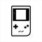 Portable video game console black Icon Gameboy vector