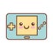 Portable video game console kawaii character