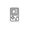 Portable video game console line icon