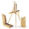 Portable wooden easels