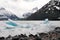 Portage lake with iceberg, Alaska