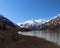 Portage lake and mountains