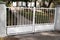 Portal classic steel aluminum white metal gate and door home of garden house