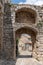 Portal at the entrance to old town Lacoste Vaucluse Provence in France