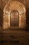 Portal of the Lisbon Cathedral at Night in Portugal