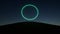 Portal ring neon on starry night sky Space landscape