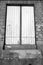 Portal, window or door shut with yellow wood planks