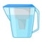 Portative Container For Drinking Water With Filter Inside Vector Illustration