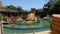 PORTAVENTURA WORLD,SALOU ,SPAIN - June 11,2023: Water attraction in Port Aventura World amusement park