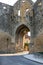Porte des Tours, the medieval city gate in  Domme, Dordogne