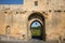 Porte des Tours, the medieval city gate, Domme, Dordogne, Aquitaine, France