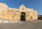 Porte des Tours, the medieval city gate in Domme, Dordogne, Aquitaine, France, Europe