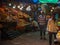 A porter carrying empty cart in fruit market in South Mumbai