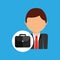 Portfolio business man suit worker icon