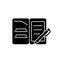 Portfolio folder black glyph icon