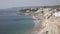 Porthleven Cornwall coast view with beach and waves