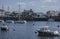 Porthmadog, North Wales - boats and houses , May 2018.