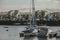 Porthmadog, North Wales, the UK - some boats in the bay.