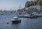 Porthmadog, Wales, the UK - boats and houses, spring 2018.