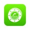 Porthole icon green vector