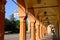 Portico with arches in Busseto Emilia Romagna