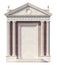Portico. Architectural elements of the classic building facade. 3D rendering