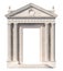 Portico. Architectural elements of the classic building facade. 3D rendering