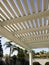 Portico awning wooden sun shade ove back porch