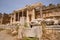 Portico. The Great Court. The ruins of the Roman city of Heliopolis or Baalbek in the Beqaa Valley. Baalbek, Lebanon