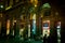 Portico on Via Indipendenza in Bologna by night, Italy