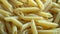 Portion of dry pasta, close up