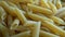 Portion of dry pasta, close up