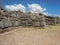 A portion of the fortress wall at the ruins of Saqsaywaman, Cusco City in Peru