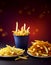 Portion of french fries served in a diner,Generated by AI