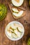 Portion of Fresh Futuro Melon on wooden background