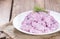 Portion of Herring Salad (with beet)