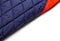 Portion of the Inner Side of a Red and Blue Down Jacket