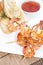 Portion of Prawns with Garlic Bread