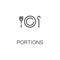 Portions icon or logo for web design