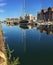 Portishead marina sunny winter day