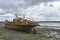 The Portlairge General Cargo Vessel lying beached in the silt of St Kieran`s Quay.