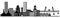 Portland City Skyline Panorama Clip Art