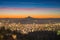 Portland downtown and Mt Hood at dawn