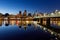 Portland Downtown Skyline Winter Blue Hour