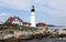 Portland Head Light, historic lighthouse at Cape Elizabeth, ME, USA